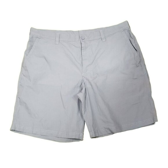 Columbia Cotton Shorts, Men's 40 Waist, Light Gray, 10" Inseam, Casual - Picture 1 of 9